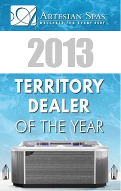 Artesian Spas Territory Dealer of the Year 2013